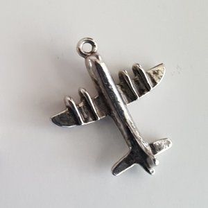 Metal Charm - Airplane - Small
